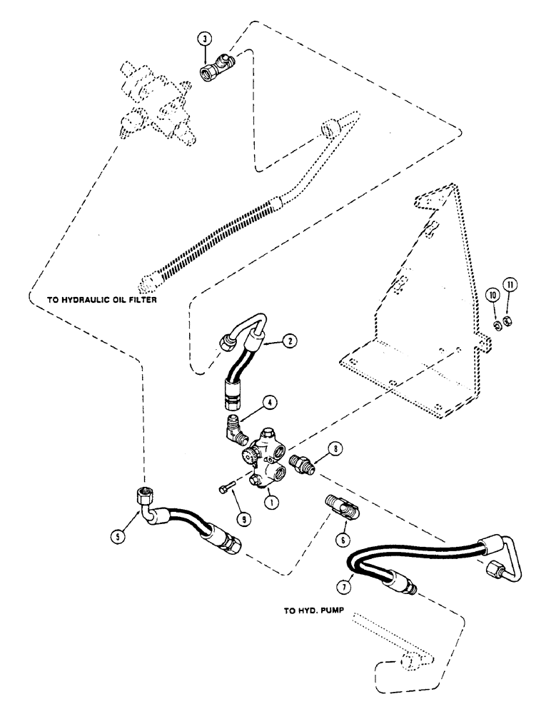 Схема запчастей Case IH 2670 - (154) - FLOW DIVIDER KIT, REAR STEER (05) - STEERING