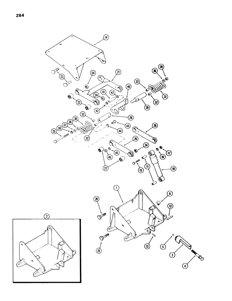 Схема запчастей Case IH 970 - (284) - SEAT SUSPENSION (09) - CHASSIS/ATTACHMENTS