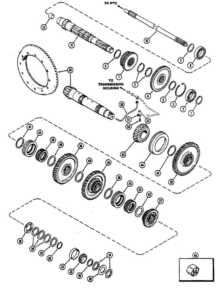 Схема запчастей Case IH 2390 - (6-192) - CLUTCH, PLANETARY OUTPUT, TRANSMISSION SERIAL NO. 10125783 AND AFTER (06) - POWER TRAIN