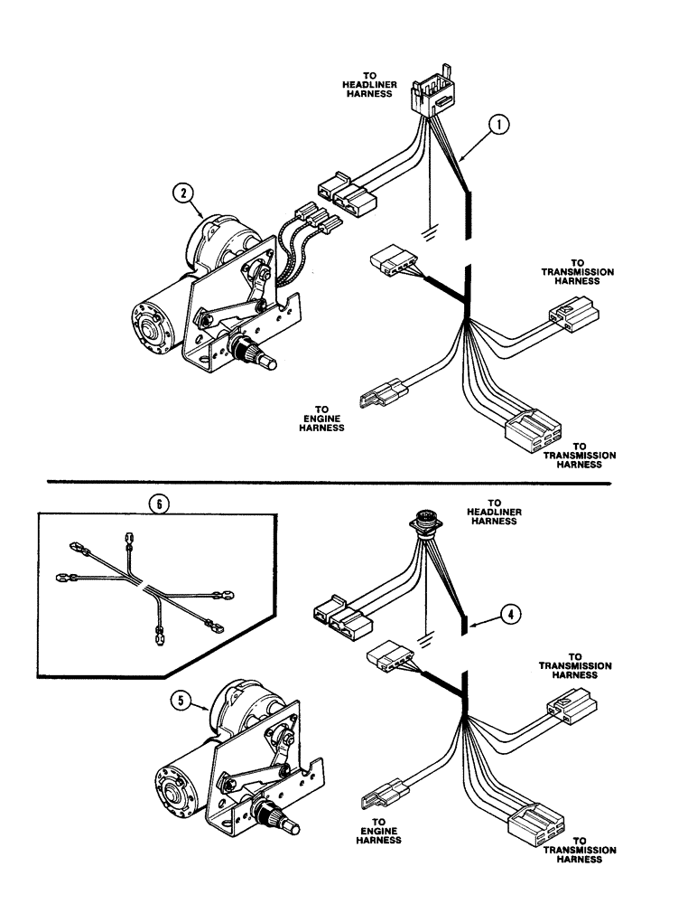 Схема запчастей Case IH 4890 - (4-090) - CAB LOWER WIRING HARNESS (04) - ELECTRICAL SYSTEMS