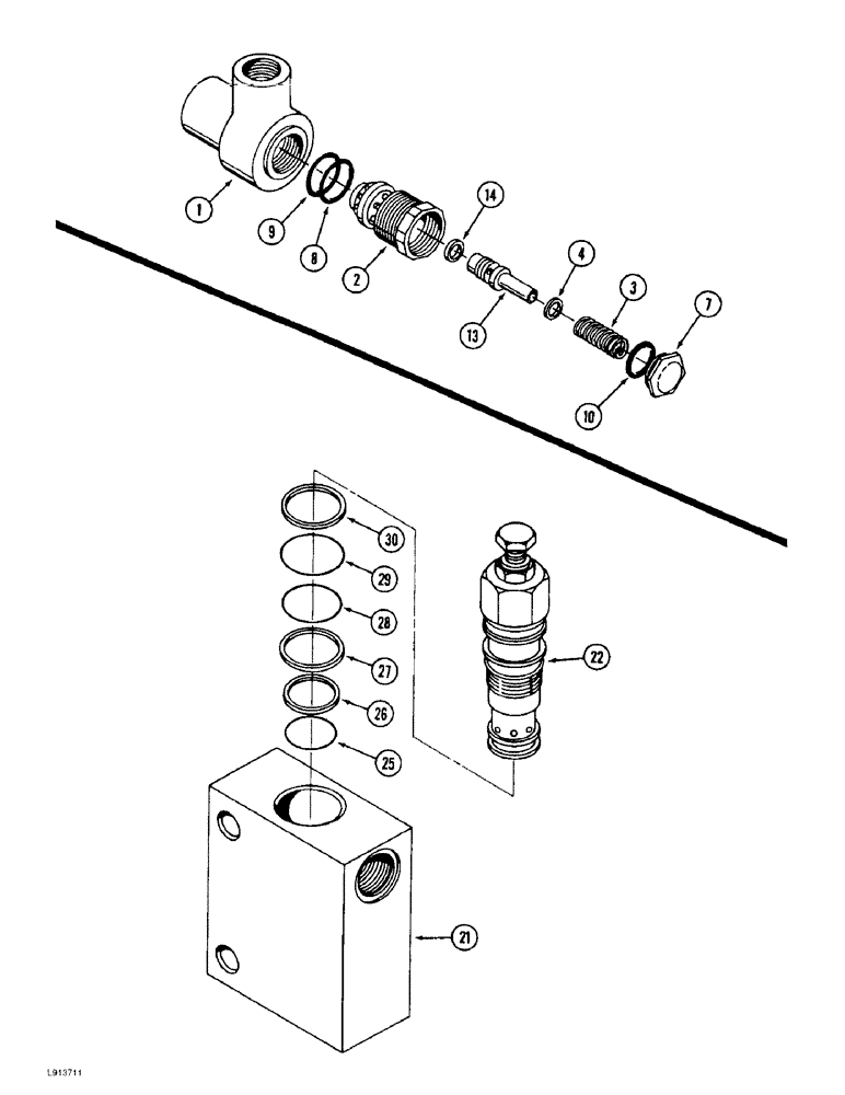 Схема запчастей Case IH 9380 QUADTRAC - (8-090) - THREE POINT HITCH RELIEF VALVE (08) - HYDRAULICS