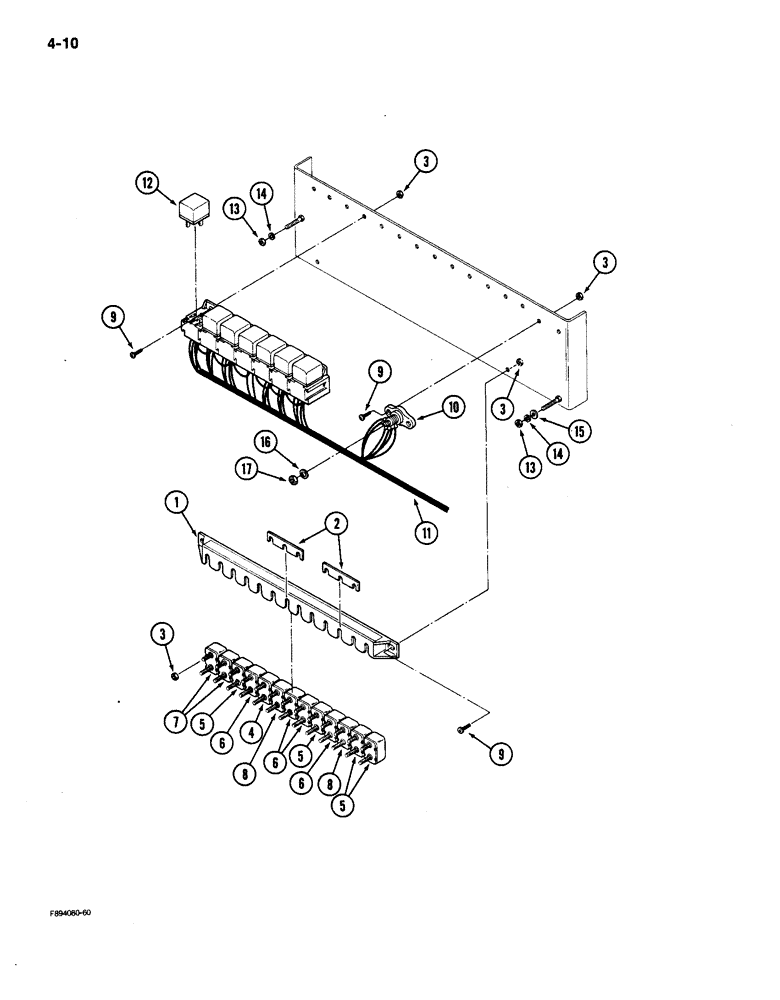 Схема запчастей Case IH 9150 - (4-10) - OVERHEAD CIRCUIT BREAKERS AND SOLENOIDS (04) - ELECTRICAL SYSTEMS