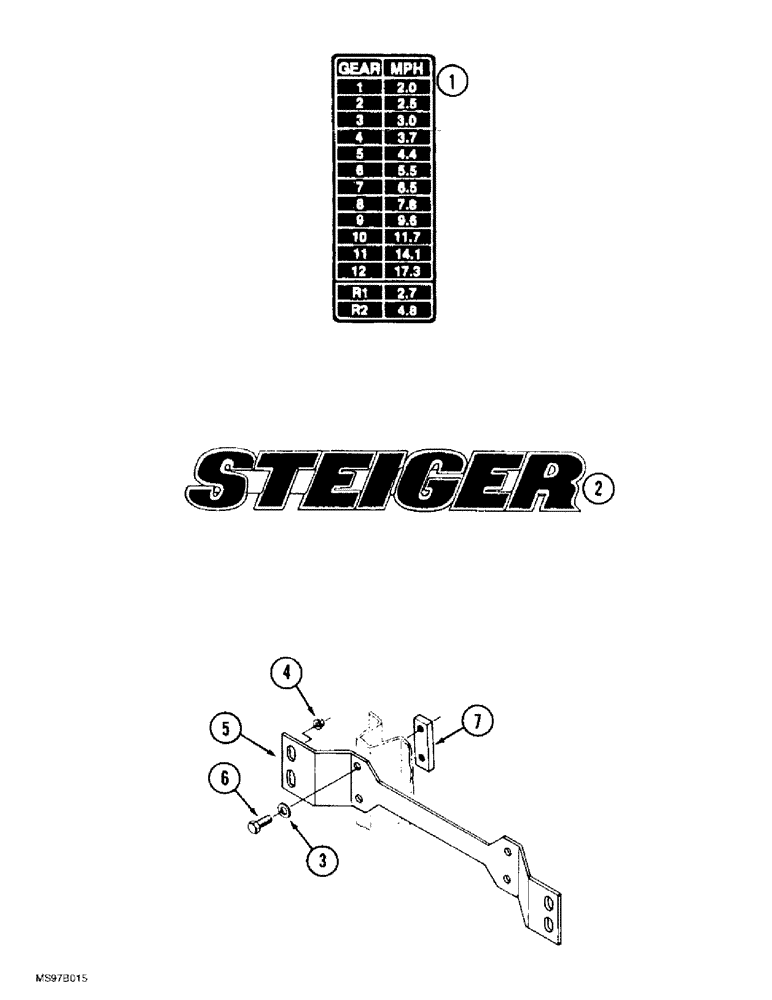 Схема запчастей Case IH 9370 QUADTRAC - (9-094) - DECALS (09) - CHASSIS/ATTACHMENTS