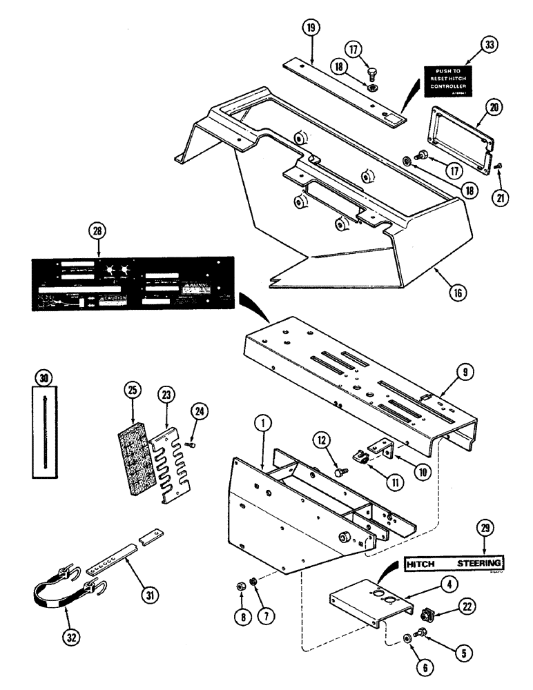 Схема запчастей Case IH 4890 - (9-368) - OPERATORS CONSOLE, P.I.N. 8860450 AND AFTER (09) - CHASSIS/ATTACHMENTS