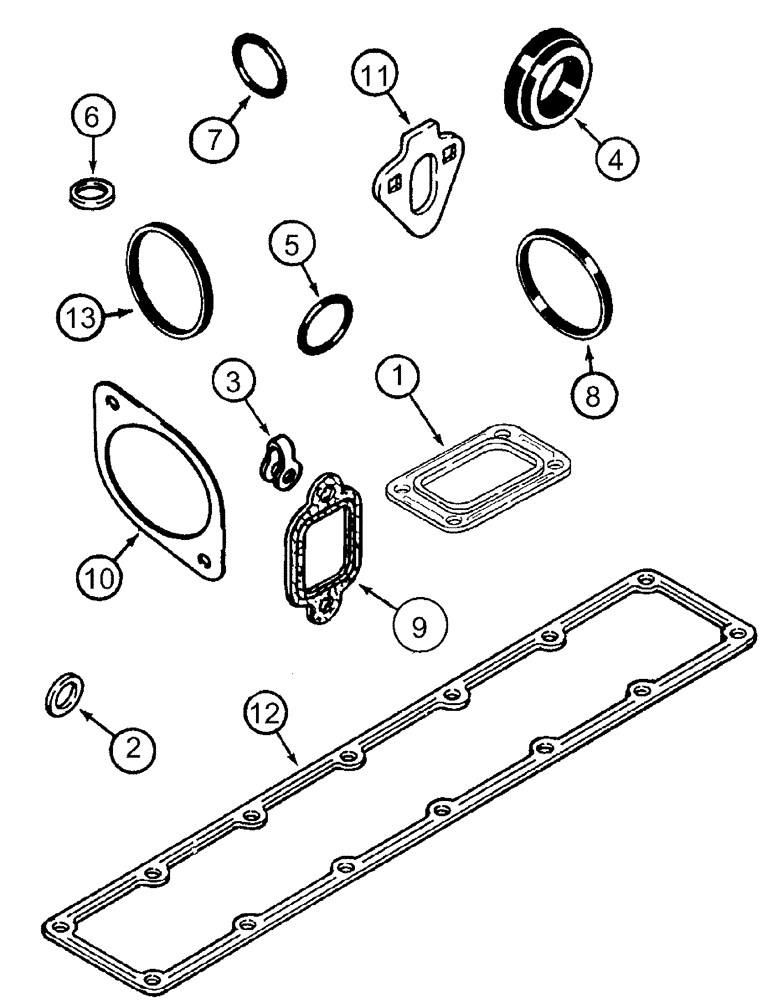 Схема запчастей Case IH 3210 - (03-024) - BASIC ENGINE GASKET KITS (01) - ENGINE