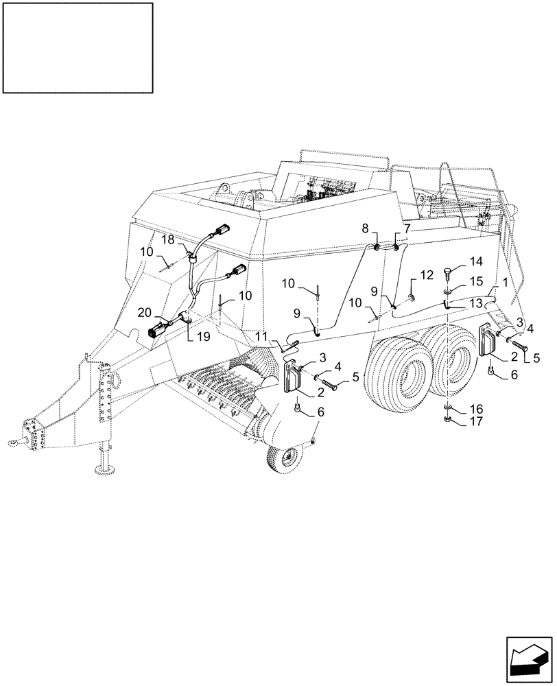 Схема запчастей Case IH LBX332P - (18.84067140[01]) - DIA : SIDE LIGHT KIT (18) - ACCESSORIES