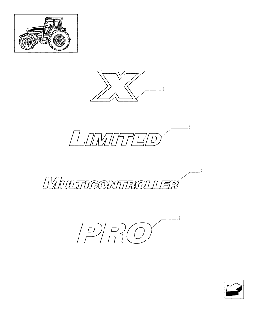 Схема запчастей Case IH MAXXUM 110 - (1.98.2[02]) - MODEL IDENTIFICATION DECALS (13) - DECALS