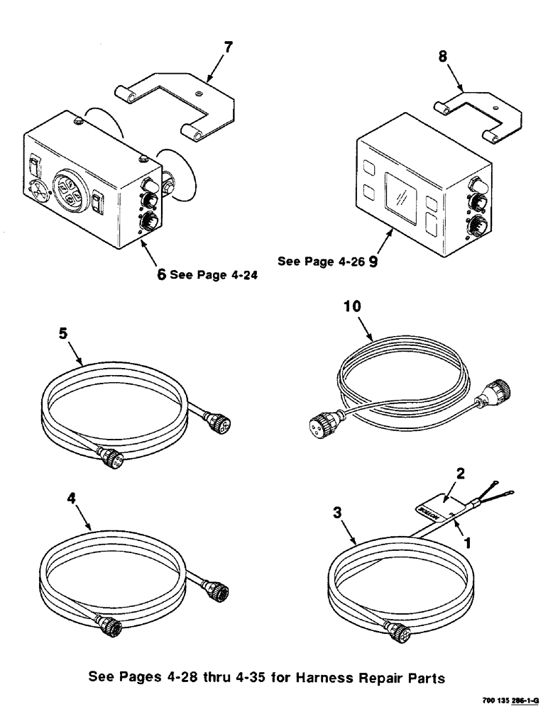 Схема запчастей Case IH RS551 - (4-22) - ELECTRICAL CONTROL BOXES AND CABLE ASSEMBLIES (06) - ELECTRICAL