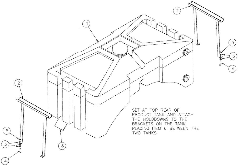 Схема запчастей Case IH 610 - (05-027) - WASH DOWN TANK MOUNTING Liquid Plumbing