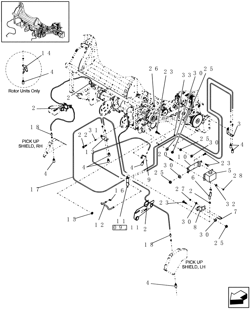 Схема запчастей Case IH RBX453 - (09.10) - LUBRICATION OILER, EUROPE & R.O.W. (09) - LUBRICATION