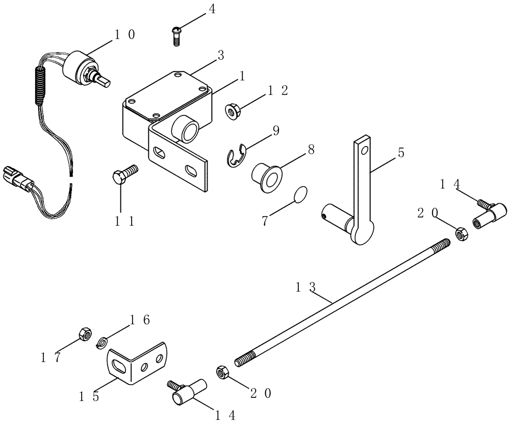 Схема запчастей Case IH 2388 - (04-24) - POTENTIOMETER, FEEDER POSITION - MOUNTING (06) - ELECTRICAL