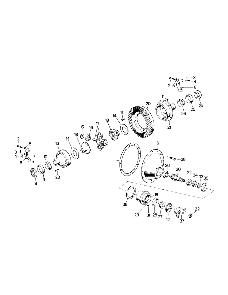 Схема запчастей Case IH STEIGER - (04-29) - DIFFERENTIAL & CARRIER ASSEMBLY, S-40 STANDARD DIFFERENTIAL (04) - Drive Train