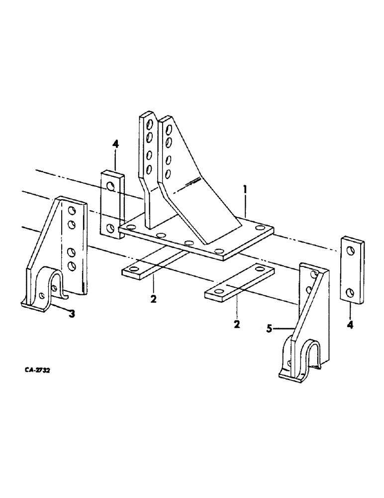 Схема запчастей Case IH 80 - (A-06) - TOOL BAR SUPPORTS AND CONNECTIONS 