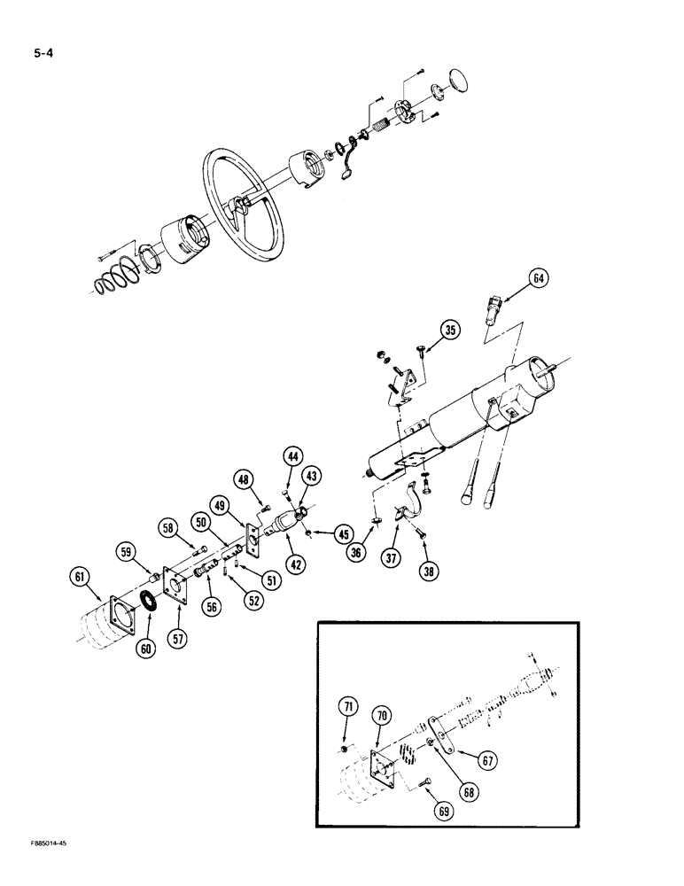 Схема запчастей Case IH 9190 - (5-04) - WHEEL AND COLUMN (CONTD) (05) - STEERING