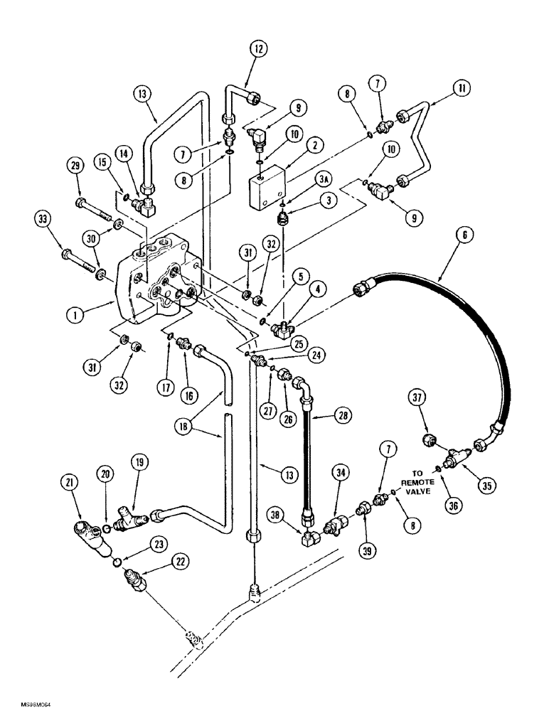 Схема запчастей Case IH 9380 - (8-084) - THREE POINT HITCH HYDRAULICS, ELECTRONIC CONTROLLED VALVE SYSTEM, P.I.N. JEE0069665 AND AFTER (08) - HYDRAULICS