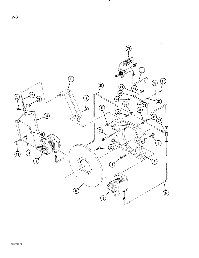 Схема запчастей Case IH STEIGER - (7-06) - BRAKE SYSTEM (07) - BRAKES