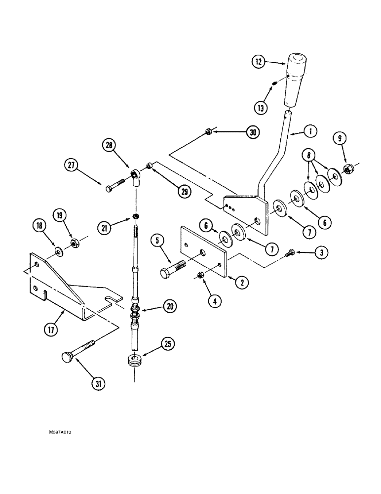 Схема запчастей Case IH 9310 - (3-038) - THROTTLE CONTROL, ROPS MODELS (03) - FUEL SYSTEM