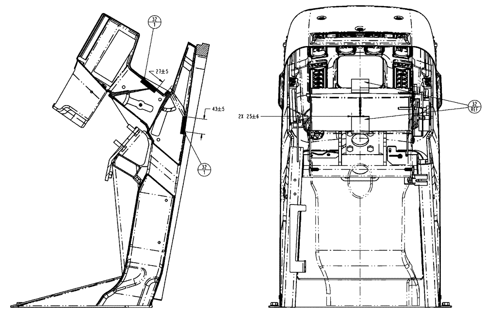 Схема запчастей Case IH FLX3510 - (01-019[04]) - FRONT CONSOLE, HVAC ASSEMBLY (10) - CAB