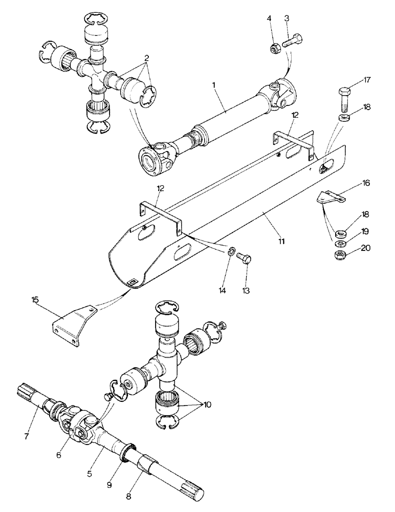 Схема запчастей Case IH 1290 - (G-06) - FRONT AXLE DRIVE SHAFTS, MFD DAVID BROWN AXLE (04) - FRONT AXLE