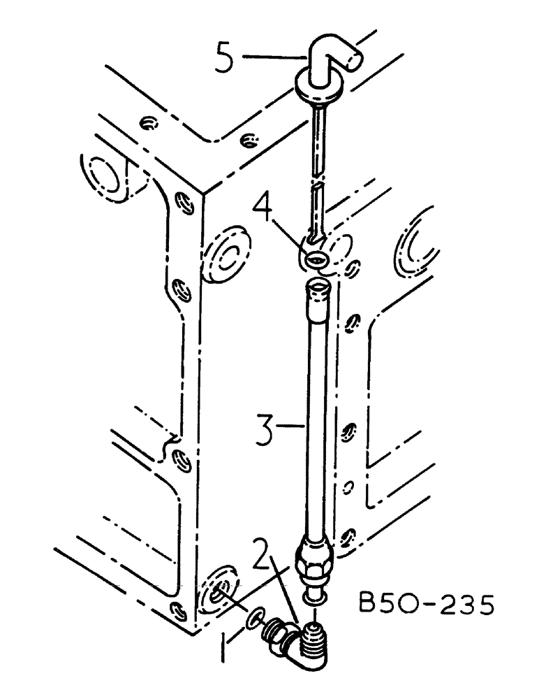 Схема запчастей Case IH 784 - (07-024) - REAR FRAME OIL LEVEL GAUGE (04) - Drive Train