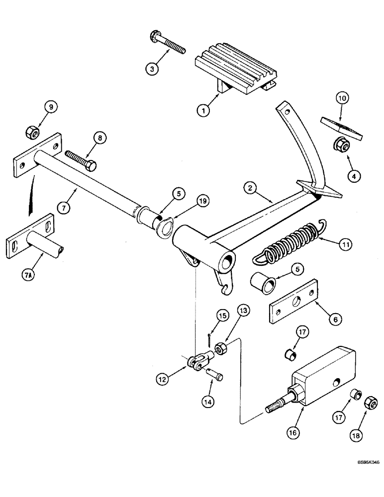 Схема запчастей Case IH 2166 - (6-10) - FOOT-N-INCH PEDAL (03) - POWER TRAIN