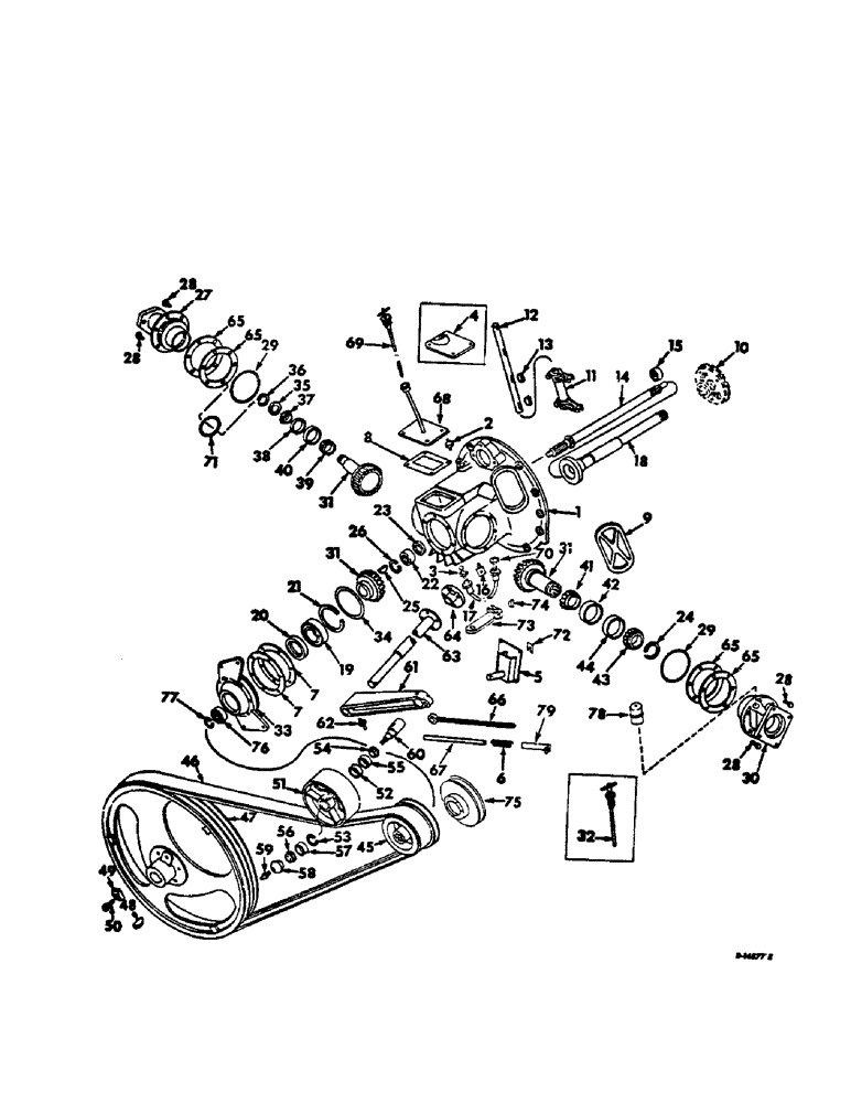 Схема запчастей Case IH 815 - (B-09) - POWER TRAIN, SEPARATOR DRIVE (03) - POWER TRAIN