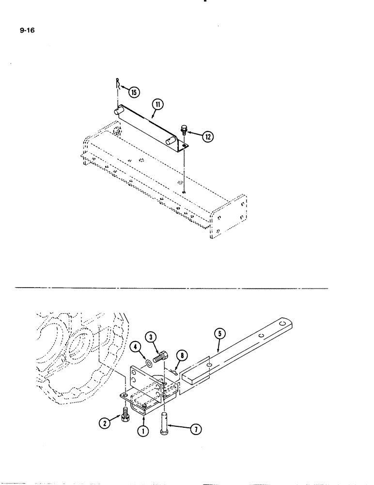 Схема запчастей Case IH 1140 - (9-16) - DRAWBAR (09) - CHASSIS/ATTACHMENTS