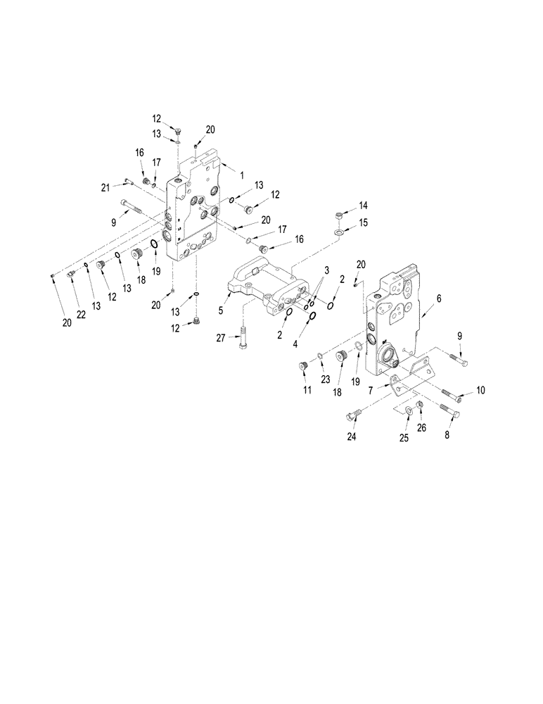 Схема запчастей Case IH STEIGER 385 - (08-32) - MANIFOLD VALVE ASSEMBLY (08) - HYDRAULICS