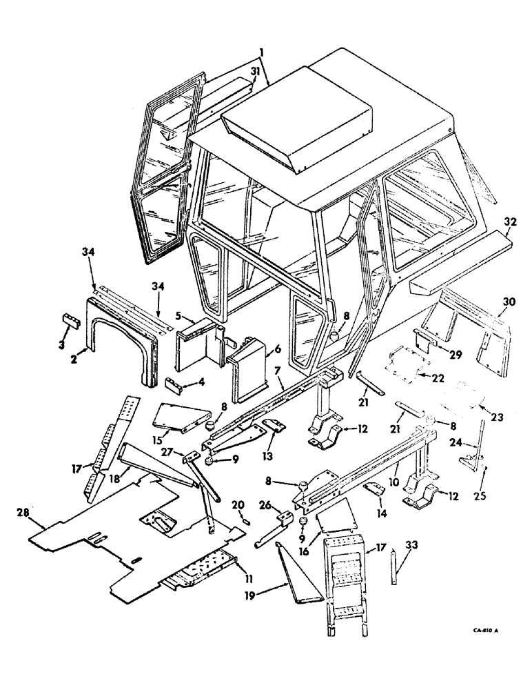 Схема запчастей Case IH 826 - (13-16) - SUPERSTRUCTURE, TRACTOR CAB AND CONNECTIONS (05) - SUPERSTRUCTURE