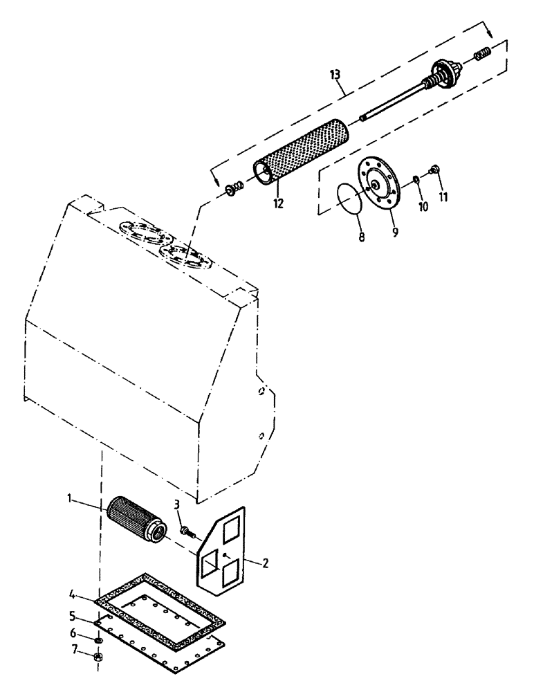 Схема запчастей Case IH 7000 - (B08-05) - OIL FILTERS AND STRAINERS Hydraulic Components & Circuits