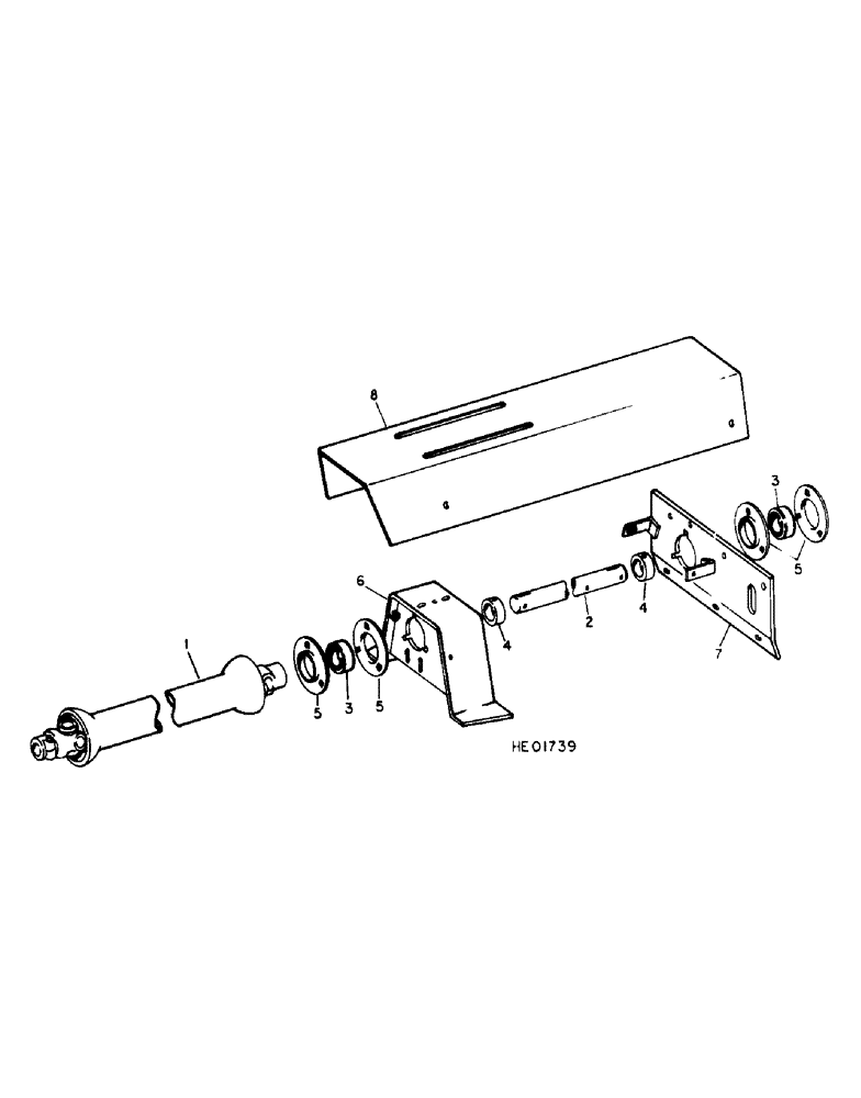 Схема запчастей Case IH 555 - (A-11) - MAIN DRIVE SHAFT FRONT, W/540 RPM, 530, 540, 550 AND 555 MODELS 