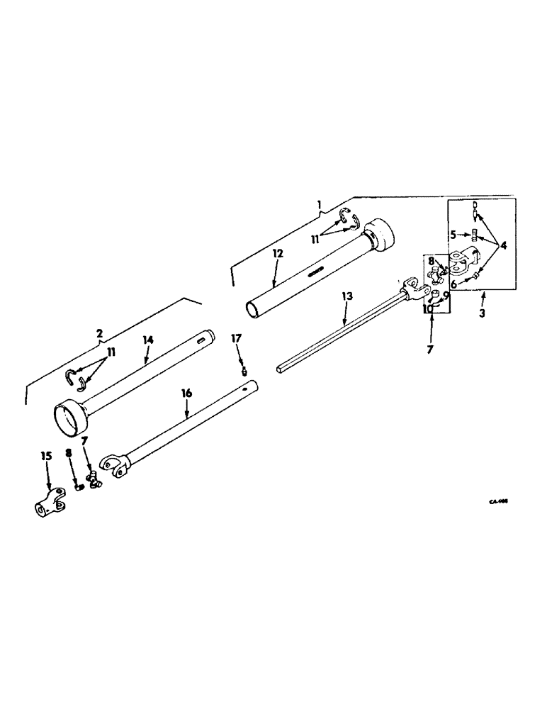 Схема запчастей Case IH 850 - (B-25) - UNIVERSAL JOINTS, HEAVY DUTY, 1969 