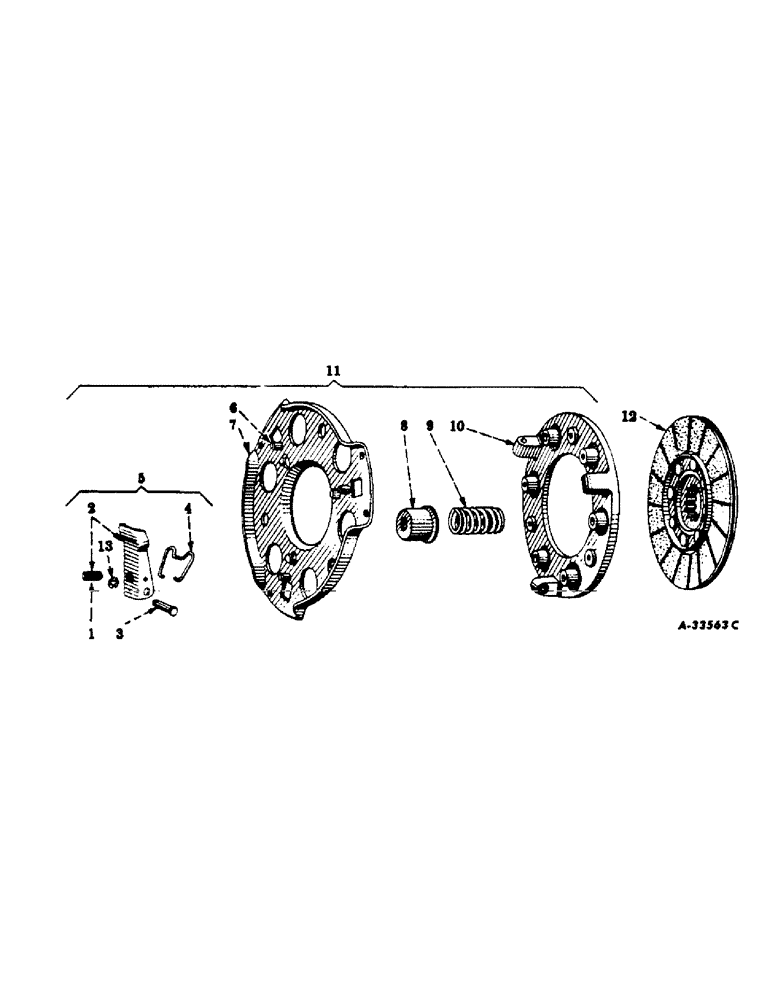 Схема запчастей Case IH 460 - (099) - CLUTCH, CLUTCH, 7 INCH , FOR TRACTORS EQUIPPED WITH TORQUE AMPLIFIER (03.1) - CLUTCH