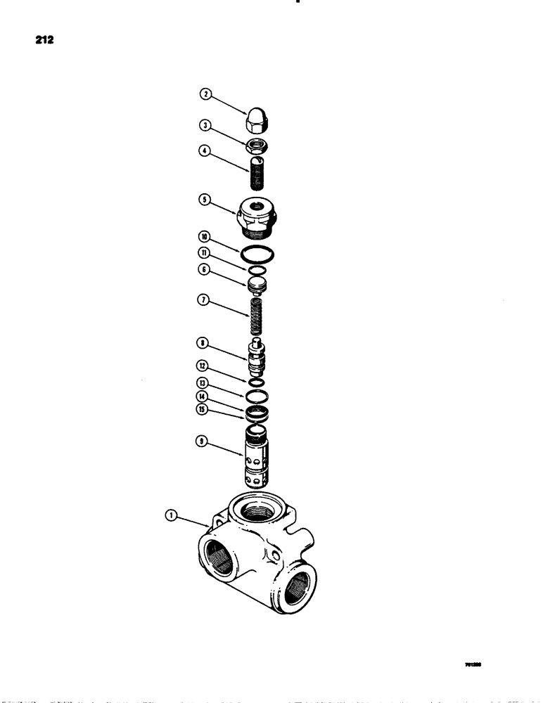 Схема запчастей Case IH 1845 - (212) - D77897 RELIEF VALVE (35) - HYDRAULIC SYSTEMS