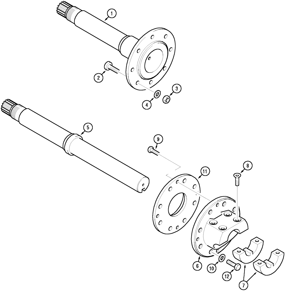 Схема запчастей Case IH CX100 - (06-45) - WHEEL MOUNTING (06) - POWER TRAIN