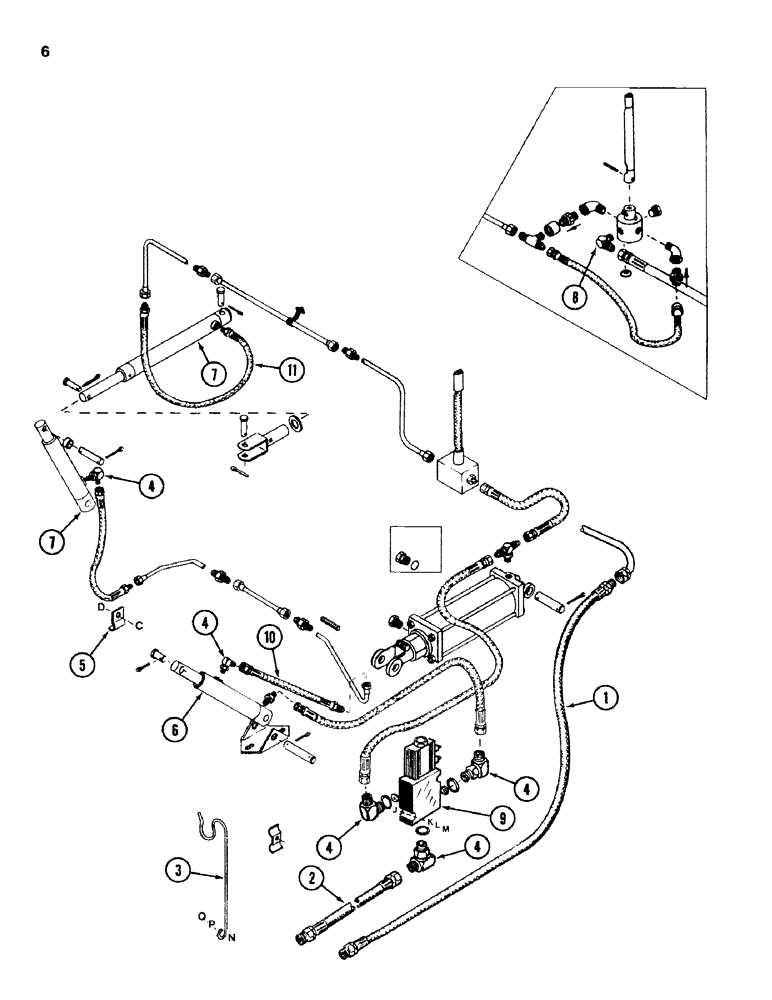 Схема запчастей Case IH 742 - (06) - HYDRAULICS, FRONT UNIT 