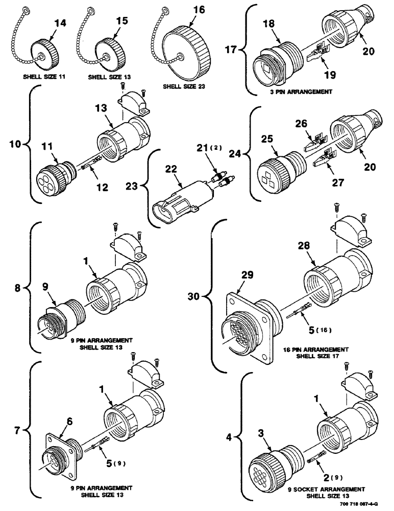 Схема запчастей Case IH RS551 - (4-34) - ELECTRICAL HARNESS SERVICE PARTS, CONTINUED (06) - ELECTRICAL