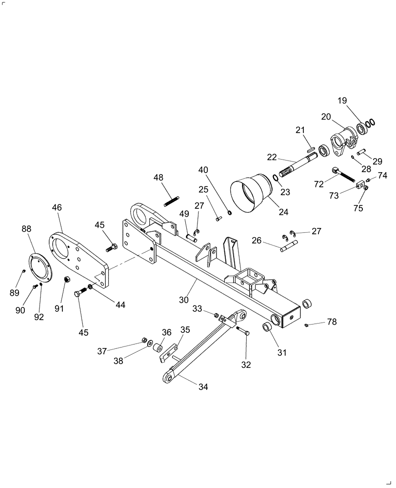 Схема запчастей Case IH MDX31 - (E.10.B[6]) - LIFT ARM, MY2010 E - Body and Structure