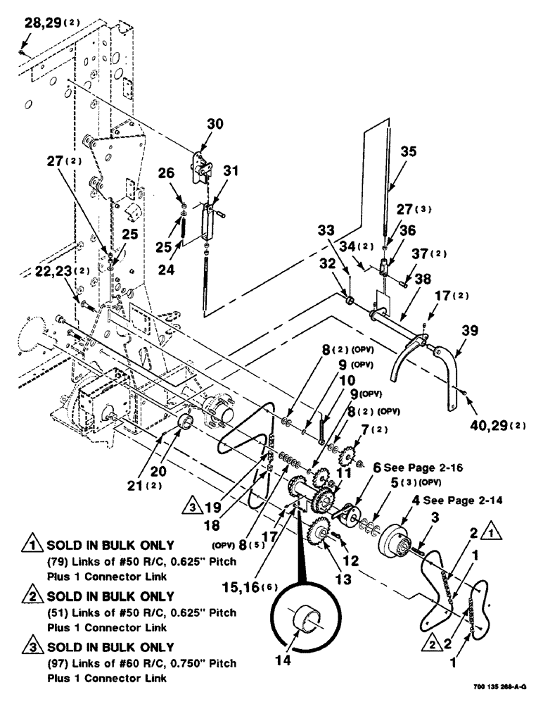 Схема запчастей Case IH 8435 - (2-12) - ROLLER DRIVE ASSEMBLY, SERIAL NUMBER CFH0124401 AND LATER Driveline