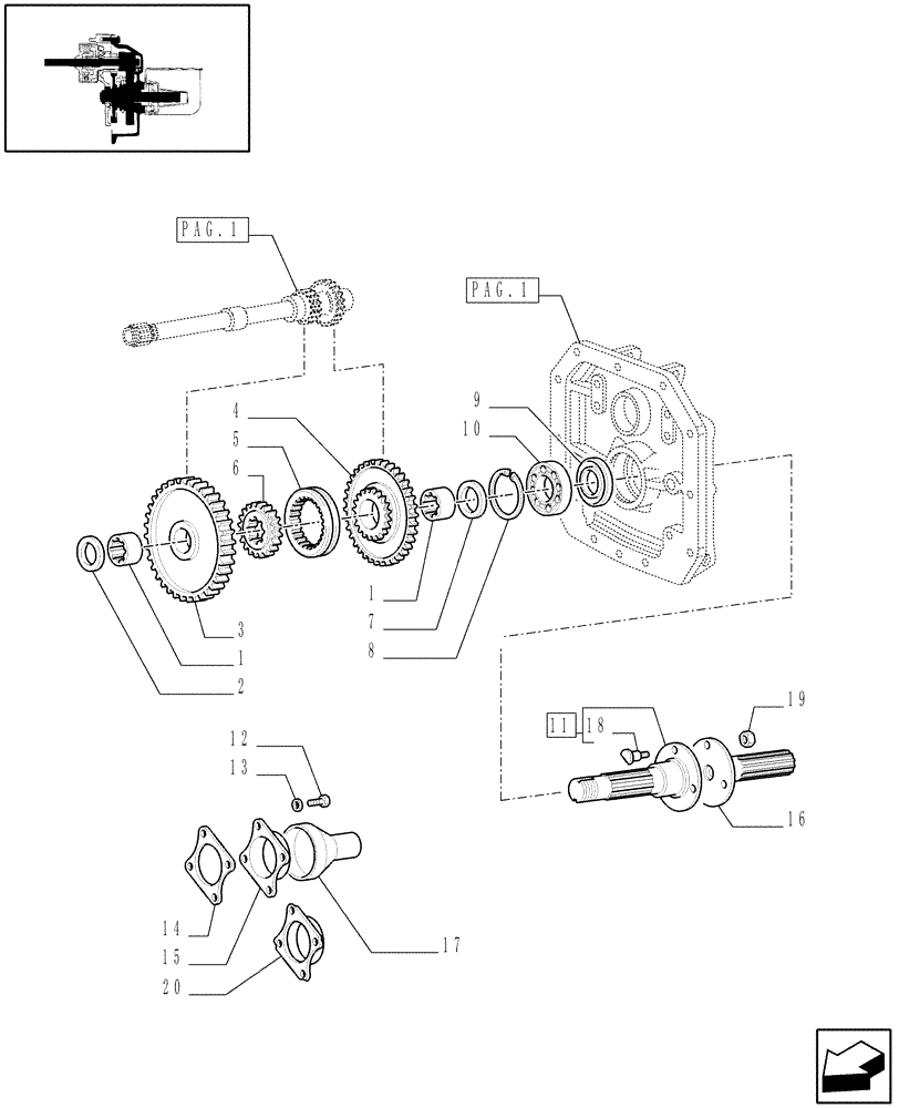 Схема запчастей Case IH JX95 - (1.80.1/02[02]) - (VAR.805) POWER TAKE-OFF 540/1000 RPM WITH GROUND SPEED AND ISO PROTECTION SHIELD (07) - HYDRAULIC SYSTEM