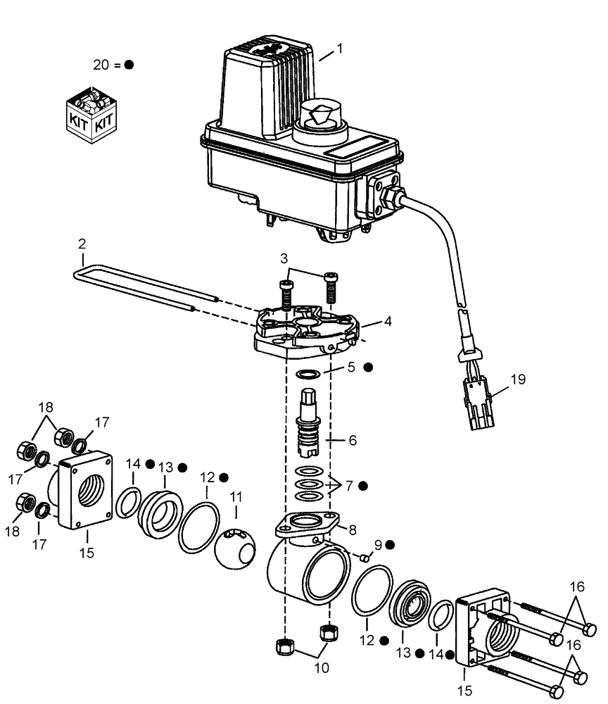 Схема запчастей Case IH SRX160 - (L.10.A[01]) - TANK - ELECTRIC REGULATING VALVE L - Field Processing