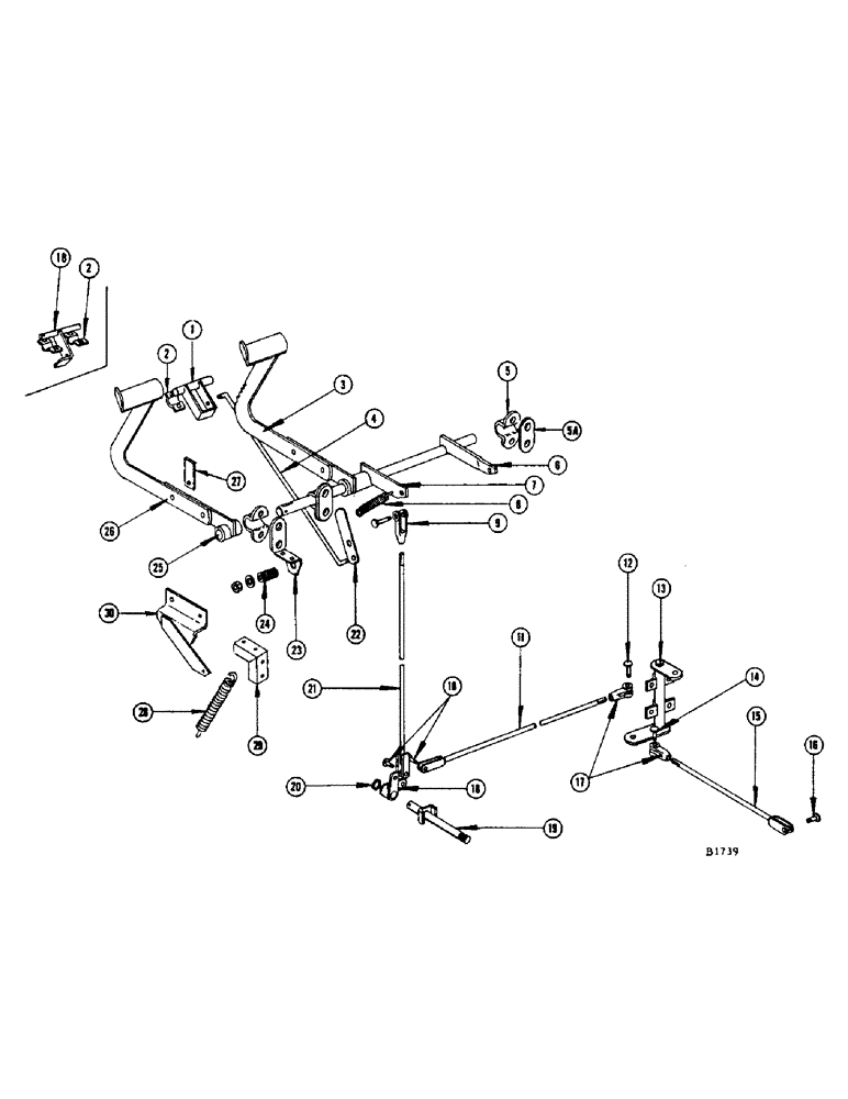 Схема запчастей Case IH 960 - (304) - PARKING BRAKE PEDAL AND LINKAGE, GRAIN COMBINE (33) - BRAKES & CONTROLS