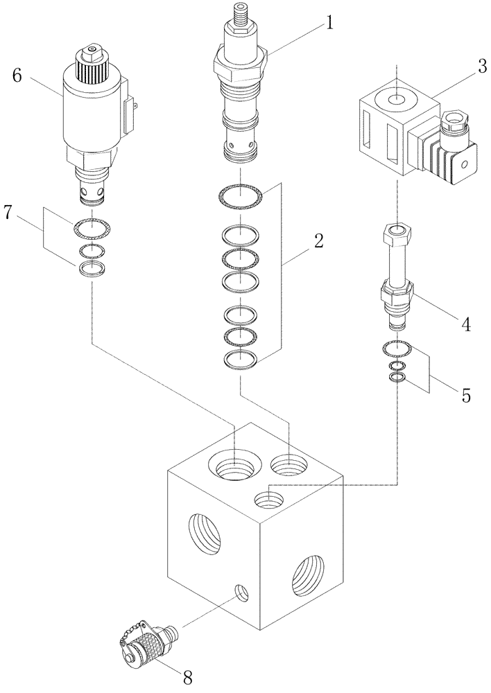 Схема запчастей Case IH 7700 - (B05.09[01]) - Hydraulic Solenoid Relief Valve {Prim. Extractor} (35) - HYDRAULIC SYSTEMS