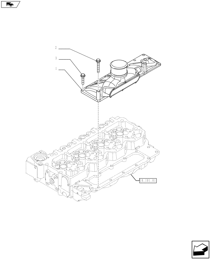 Схема запчастей Case IH F4DFE413C A003 - (10.254.01) - INTAKE MANIFOLD (2855484) (10) - ENGINE