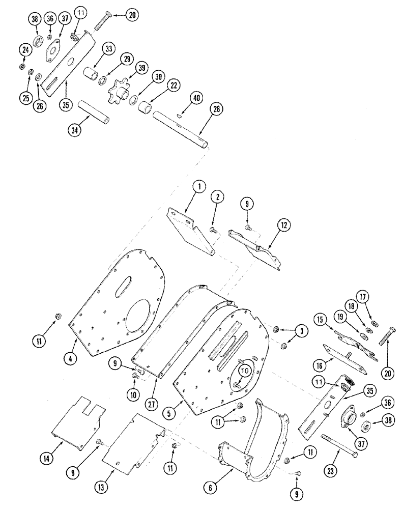 Схема запчастей Case IH 2377 - (09D-14) - TAILINGS - ELEVATOR HEAD (16) - GRAIN ELEVATORS & AUGERS