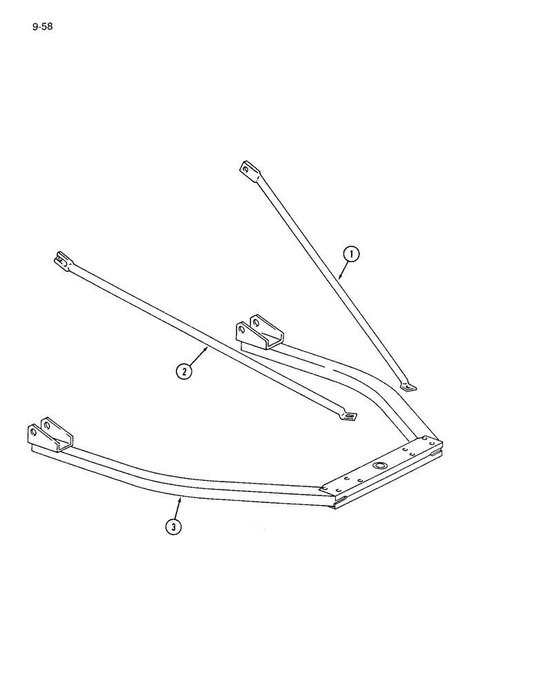 Схема запчастей Case IH 7200 - (9-058) - HITCH BRACES - FOR MULTIPLE DRILLS, MACHINES BUILT 1985 AND (09) - CHASSIS/ATTACHMENTS