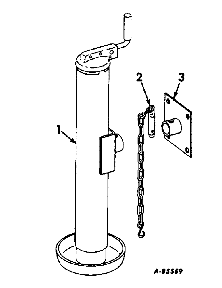 Схема запчастей Case IH 466 - (J-05) - JACK ATTACHMENT, 1966 AND SINCE 