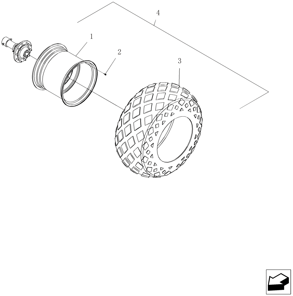 Схема запчастей Case IH 2330 - (44.520.01) - REAR TIRES - SINGLES (44) - WHEELS