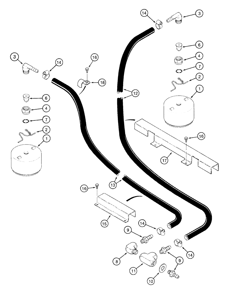 Схема запчастей Case IH CPX420 - (09A-26) - WATER SYSTEM IN DRUM (13) - PICKING SYSTEM