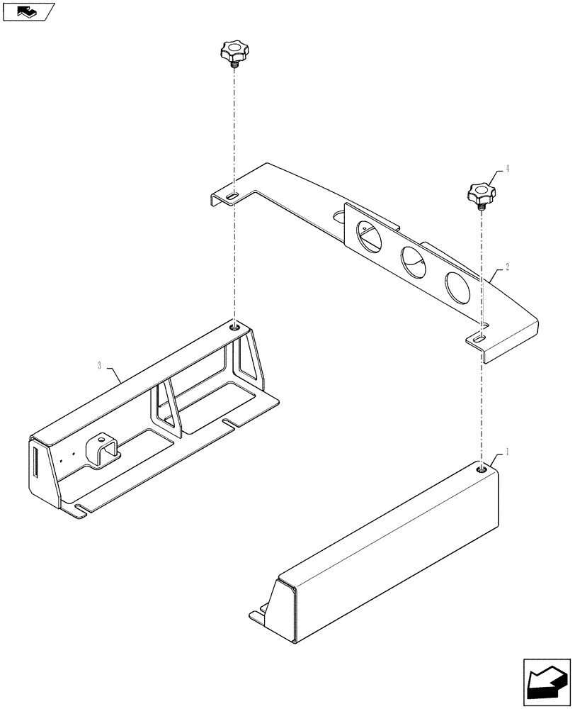 Схема запчастей Case IH TITAN 4530 - (55.510.03) - MAIN CAB HARNESS HOLDER (55) - ELECTRICAL SYSTEMS